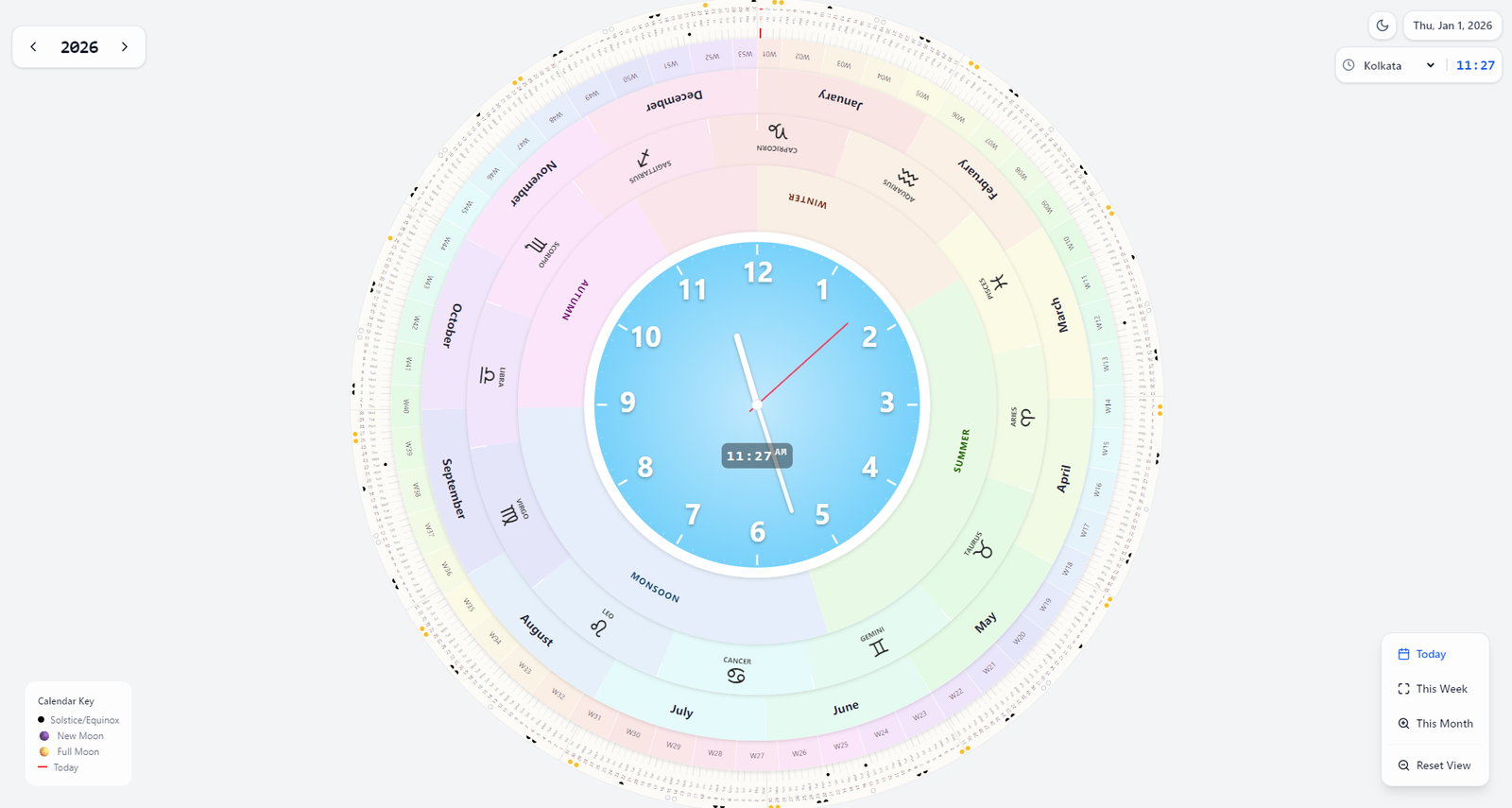 Reimagining Time – One Page Calendar